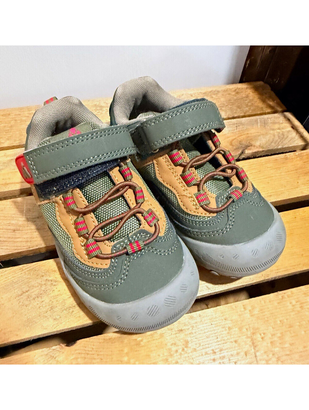MISHANSHA Kids Athletic Sneakers Hook & Loop Mesh Colorblock EU 27 US 9